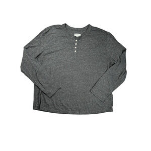 Tecovas Henley Mens XXL Grey Long Sleeve Pima Cotton Western Cowboy Ranch Modern